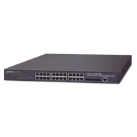 Switch Administrable Capa 3, 24-Puertos 10/100/1000T + 4-Puertos 10G SFP+, Apilable