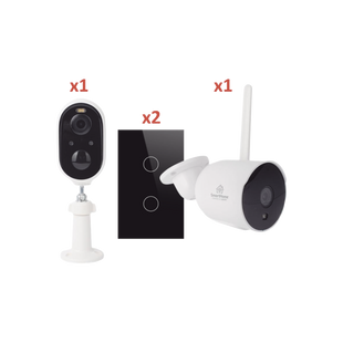 (Wifi) KIT 2 camaras Wifi y 2 apagadores inteligentes Wifi