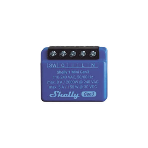 Mini Interruptor inteligente con Wi-Fi, contacto seco, 1 canal 8A, compatible con asistentes de voz Alexa y GoogleHome