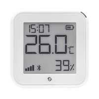 Pantalla Sensor de temperatura y humedad, inteligente e inalámbrico, integrable a la App de Shelly.