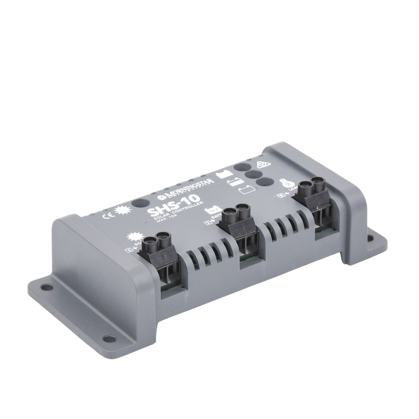 Controlador de Carga Solar PWM 10 A / 12 VCC / Desconexi�n Autom�tica / IP22 / Protecci�n Integral / Bajo Consumo 8 mA