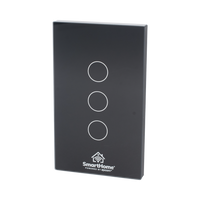 (Wifi) Apagador switch inalámbrico WIFI, control de 3 regresos de carga, 110V