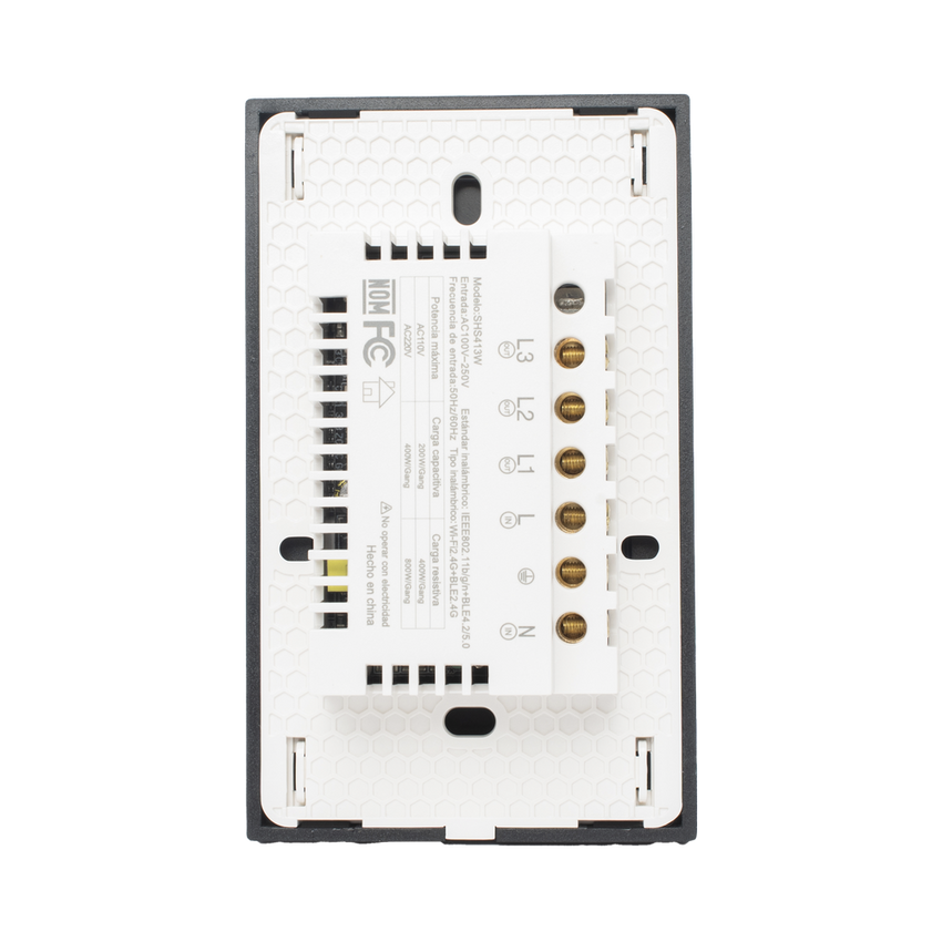 (Wifi) Apagador switch inalámbrico WIFI, control de 3 regresos de carga, 110V
