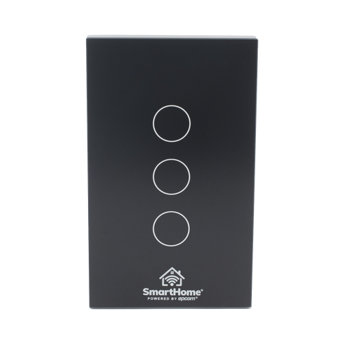 (Wifi) Apagador switch inalámbrico WIFI, control de 3 regresos de carga, 110V