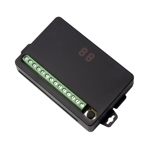 Receptor RF de 4 Canales / Alcance Hasta 150 Metros o 300 Metros con Antena (Opcional) / Pulso Temporizado 0.5-99 Segundos o 1-99 Minutos