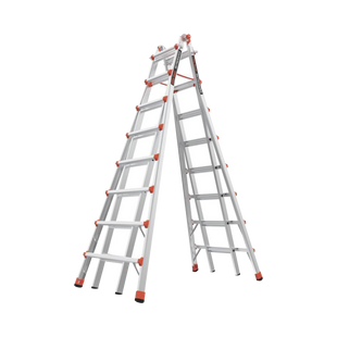 Escalera telescópica en "A" de 4.5 metros de aluminio.