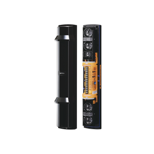 Barrera fotoelectrica de 60 metros 4 rayos  4 canales  doble modulación y transmision automatica de potencia del rayo