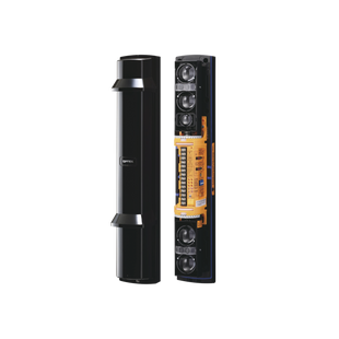 Barrera fotoelectrica de 100 metros 4 rayos  4 canales  doble modulación y transmision automatica de potencia del rayo