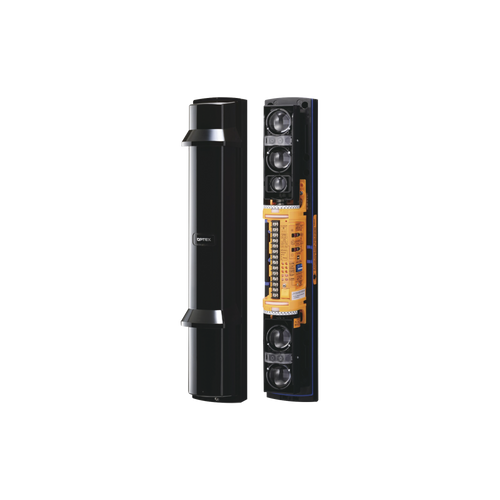 Barrera fotoelectrica de 200 metros 4 rayos  4 canales  doble modulación y transmision automatica de potencia del rayo