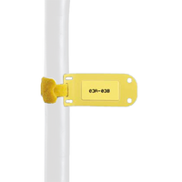 Paquete de 25 Marcadores de Identificación Autolaminados, de 33.3 x 76.2 mm, Uso Interior/Exterior, Color Amarillo