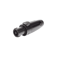 Conector Speakon | Hembra | 4 polos | carcasa negra | Cable AWG10 | 30A