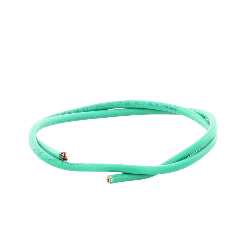 (SLLU22) Cable de Cobre Recubierto THW-LS Calibre 4 AWG 19 Hilos Color Verde (Venta por Metro)