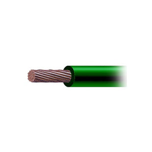 6 AWG / Cable Eléctrico / 1 Conductor /  Cobre /  Recubierto THW-LS / 19 Hilos / Color Verde / 100 metros