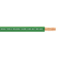 Cable Eléctrico 10 awg  color verde,Conductor de cobre suave cableado. Aislamiento de PVC, auto-extinguible.BOBINA de 100 MTS