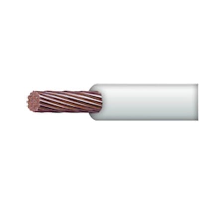 Cable Eléctrico 8 awg  color blanco,Conductor de cobre suave cableado. Aislamiento de PVC, autoextinguible. BOBINA 100 MTS