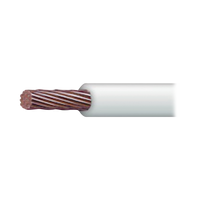 Cable Eléctrico 16 awg  color blanco, Conductor de cobre suave cableado. Aislamiento de PVC, auto-extinguible.BOBINA de 100 MTS