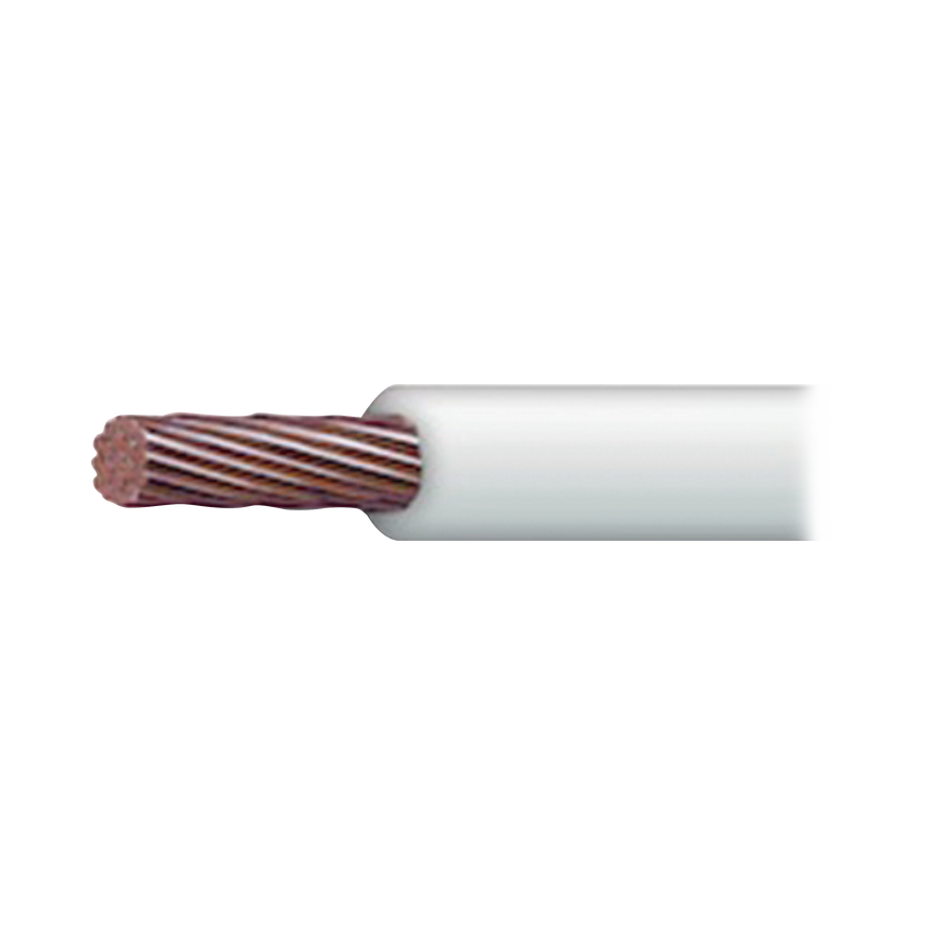 Cable Eléctrico 16 awg  color blanco, Conductor de cobre suave cableado. Aislamiento de PVC, auto-extinguible.BOBINA de 100 MTS