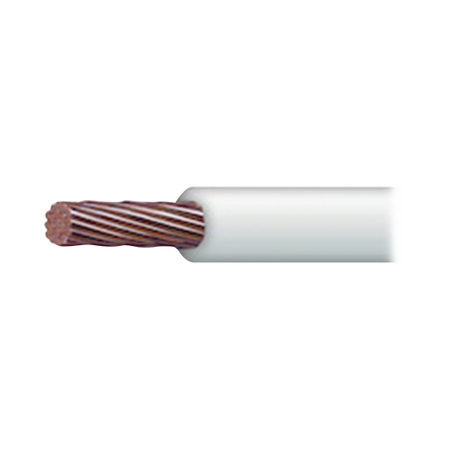 Cable Eléctrico 18 awg  color blanco, Conductor de cobre suave. Aislamiento de PVC, auto-extinguible. BOBINA de 100 MTS