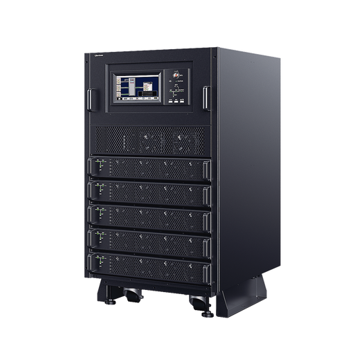 UPS Modular Trifásico Escalable de 40 kVA/40 kW, Topología Online Doble Conversión, Voltaje de 208/220 Vca de L-L, Respaldo de 4 Minutos al 100% de Carga, Incluye Módulo y Banco de Baterías