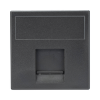 Módulo Color Grafito con 1 Espacio para Jack Keystone con Guardapolvo para las cajas de escritorio Ofiblock y Teleblock / (K76/14)