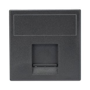 Módulo Color Grafito con 1 Espacio para Jack Keystone con Guardapolvo para las cajas de escritorio Ofiblock y Teleblock / (K76/14)