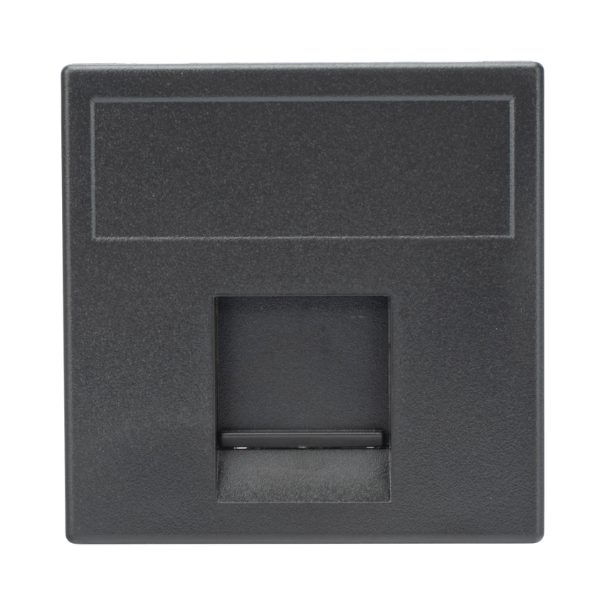 Módulo Color Grafito con 1 Espacio para Jack Keystone con Guardapolvo para las cajas de escritorio Ofiblock y Teleblock / (K76/14)