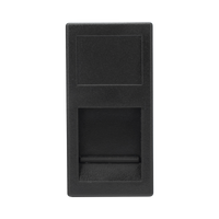 Medio Módulo Color Grafito con 1 Espacio para Jack Keystone con Guardapolvo para las cajas de escritorio Ofiblock y Teleblock / (K76/14)