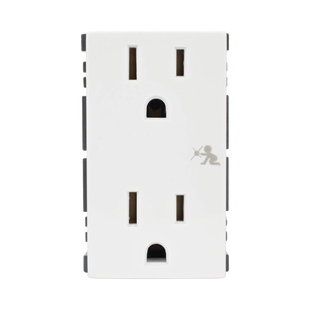 Módulo Dúplex de Contactos Eléctricos 10A 127V Color Blanco / Compatible con Cajas para Pavimento SM-CPAV-2 y SM-CPAV-4 / Requiere Adaptador SM-ADAP-FP para Fijación / Modelo 25424-30