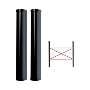 Detector Fotoeléctrico de 100 cm de Altura / Tipo Cortina para Detección Perimetral / Baterías de respaldo / Cobertura de 100 metros en exterior / Alimentación a 110/220VAC / 100 cm de Alto