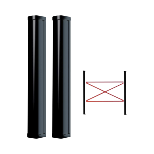 Detector Fotoeléctrico de 100 cm de Altura / Tipo Cortina para Detección Perimetral / Baterías de respaldo / Cobertura de 100 metros en exterior / Alimentación a 110/220VAC / 100 cm de Alto