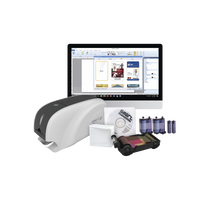 Kit Impresora de tarjetas PVC/ Una Cara /incluye: 2 x Ribbons, 100 Tarjetas PVC, Software, Kit Limpieza, Garantia 3 Años, Mascara de Seguridad UV