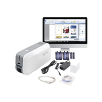 Kit de Impresora tarjetas de PVC / Puede Crecer a Laminador/ Una Cara / Incluye: 2 x Ribbon a Color, 100 Tarjetas PVC, Kit de Limpieza, Software