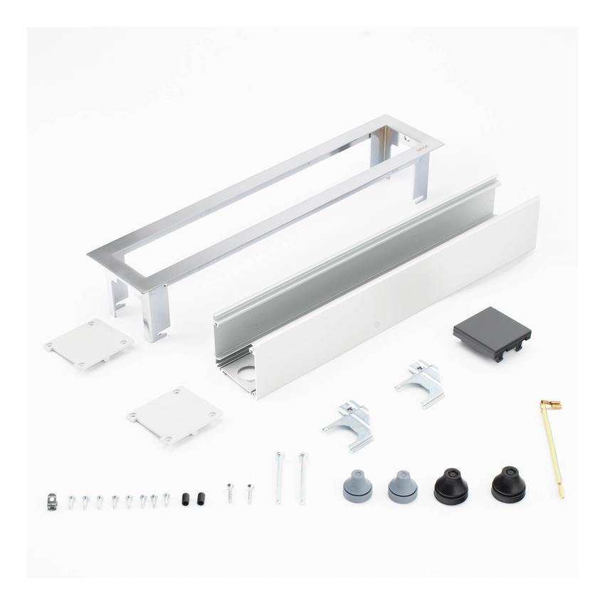 Caja Para Instalación en Escritorio para Voz, Datos o Contactos Eléctricos / Capacidad para 4 Módulos / Salida de Cables Posterior / Los Módulos se Adquieren Aparte / (KFC134/14CY)