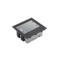Caja de Suelo Simon Serie S / Para Voz, Datos o Contactos Eléctricos / Capacidad para 2 Módulos / Con Registro Integrado para Fijación en Concreto / Profundidad Ajustable de 70 a 100 mm (2.76 a 3.94 pulgadas) / Alta Resistencia Mecánica y Térmica