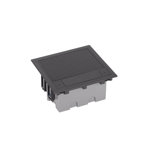 Caja Para Instalación en Piso Falso para Voz, Datos o Contactos Eléctricos / Capacidad para 2 Módulos / Espacio Embellecedor en la Tapa / Profundidad Ajustable de 90 a 120 mm (3.54 a 4.72 pulgadas) / Los Módulos se Adquieren Aparte / (SF210/14CY)