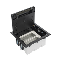 Caja Para Instalación en Piso Falso para Voz, Datos o Contactos Eléctricos / Capacidad para 2 Módulos / Espacio Embellecedor en la Tapa / Profundidad Ajustable de 90 a 120 mm / Los Módulos se Adquieren Aparte / (SF210/14CY)
