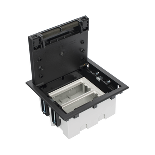 Caja Para Instalación en Piso Falso para Voz, Datos o Contactos Eléctricos / Capacidad para 2 Módulos / Espacio Embellecedor en la Tapa / Profundidad Ajustable de 90 a 120 mm / Los Módulos se Adquieren Aparte / (SF210/14CY)