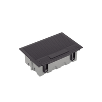 Caja Para Instalación en Piso Falso para Voz, Datos o Contactos Eléctricos / Capacidad para 4 Módulos / Espacio Embellecedor en la Tapa / Profundidad Ajustable de 90 a 120 mm (3.54 a 4.72 pulgadas) / Los Módulos se Adquieren Aparte / (SF410/14CY)