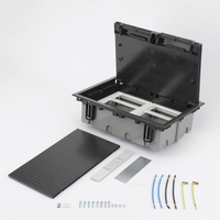 Caja Para Instalación en Piso Falso para Voz, Datos o Contactos Eléctricos / Capacidad para 6 Módulos / Espacio Embellecedor en la Tapa / Profundidad Ajustable de 90 a 120 mm (3.54 a 4.72 pulgadas) / Los Módulos se Adquieren Aparte / (SF610/14CY)