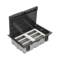 Caja Para Instalación en Piso Falso para Voz, Datos o Contactos Eléctricos / Capacidad para 6 Módulos / Espacio Embellecedor en la Tapa / Profundidad Ajustable de 90 a 120 mm / Los Módulos se Adquieren Aparte / (SF610/14CY)