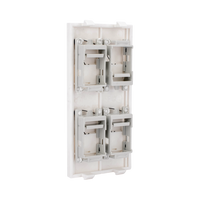 Placa Plana de Voz y Datos con Guardapolvo para 4 RJ45 / Color Blanco / 4 Puertos para Jacks Keystone / Compatible con Cajas de Pavimento SM-CPAV-2 y SM-CPAV-4 / Modelo S76C/9