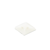 Montaje-Sujetador Adhesivo STRONGHOLD de 4 Vías de 1" x 1" x 1/4", Color Natural,  Nylon 6.6 Retardante de Llamas V-2, Paquete de 100pz