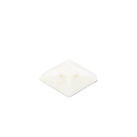 Montaje-Sujetador Adhesivo STRONGHOLD de 4 Vías de 1" x 1" x 1/4", Color Natural,  Nylon 6.6 Retardante de Llamas V-2, Paquete de 100pz