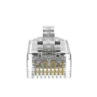 Plug RJ45 Cat6/6A, Para Cable UTP de Calibre 28 AWG (Di�metro Reducido), Chapado en Oro de 50 Micras, Paquete de 100 Piezas