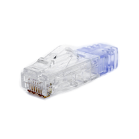 Plug RJ45 Cat6 de 5 Piezas, Para Cable UTP de Calibre 23-24 AWG, Chapado en Oro de 50 Micras, Paquete de 100 Piezas