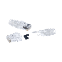 Plug RJ45 Cat6 de 3 Piezas, Para Cable UTP de Calibre 23-24 AWG, Chapado en Oro de 50 micras, Paquete de 100 Piezas