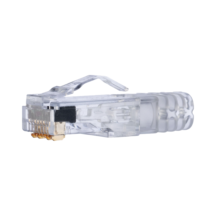 Plug RJ45 Cat6 de 3 Piezas, Para Cable UTP de Calibre 23-24 AWG, Chapado en Oro de 50 micras, Paquete de 100 Piezas