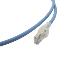 Patch Cord Skinny Cat6A Blindado S/FTP, 1.52 Metros (5 Pies), Diámetro Reducido 28 AWG, Color Azul