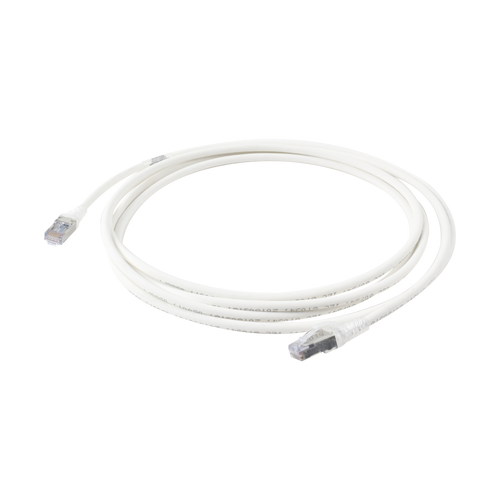 Patch Cord "Skinny" Cat6A Blindado S/FTP, 10ft, Diámetro Reducido 28 AWG, Color Blanco