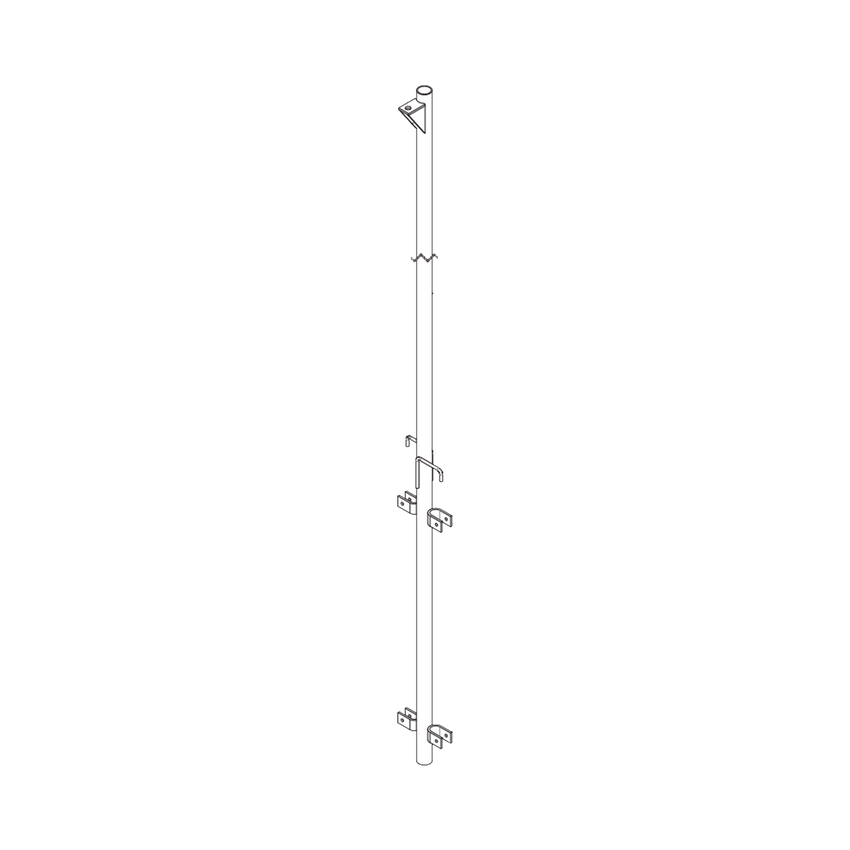 Pluma de Aluminio de 4 metros CED.40  para Instalación de Tramos STZ (Con Polea).